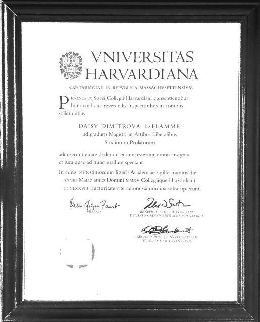 Image of Harvard University Diploma