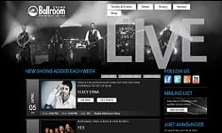 Casino Ballroom website interface