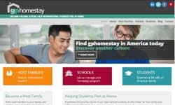 GPHomestay home page showing hero, navigation, and feature content.