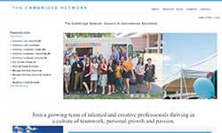 Company career site listing open positions and search filters.