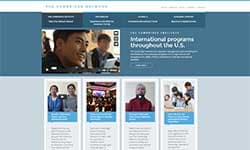 The Cambridge Network marketing home page.